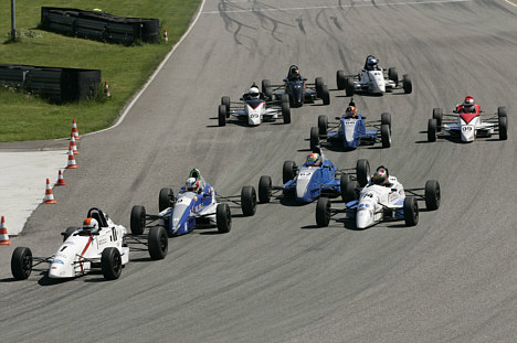 Jesper Egebart (1) kom bedst fra start i alle tre løb på Ring Djursland.